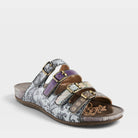 L'Artiste CHAIMA SANDALS in GREY MULTI, front view