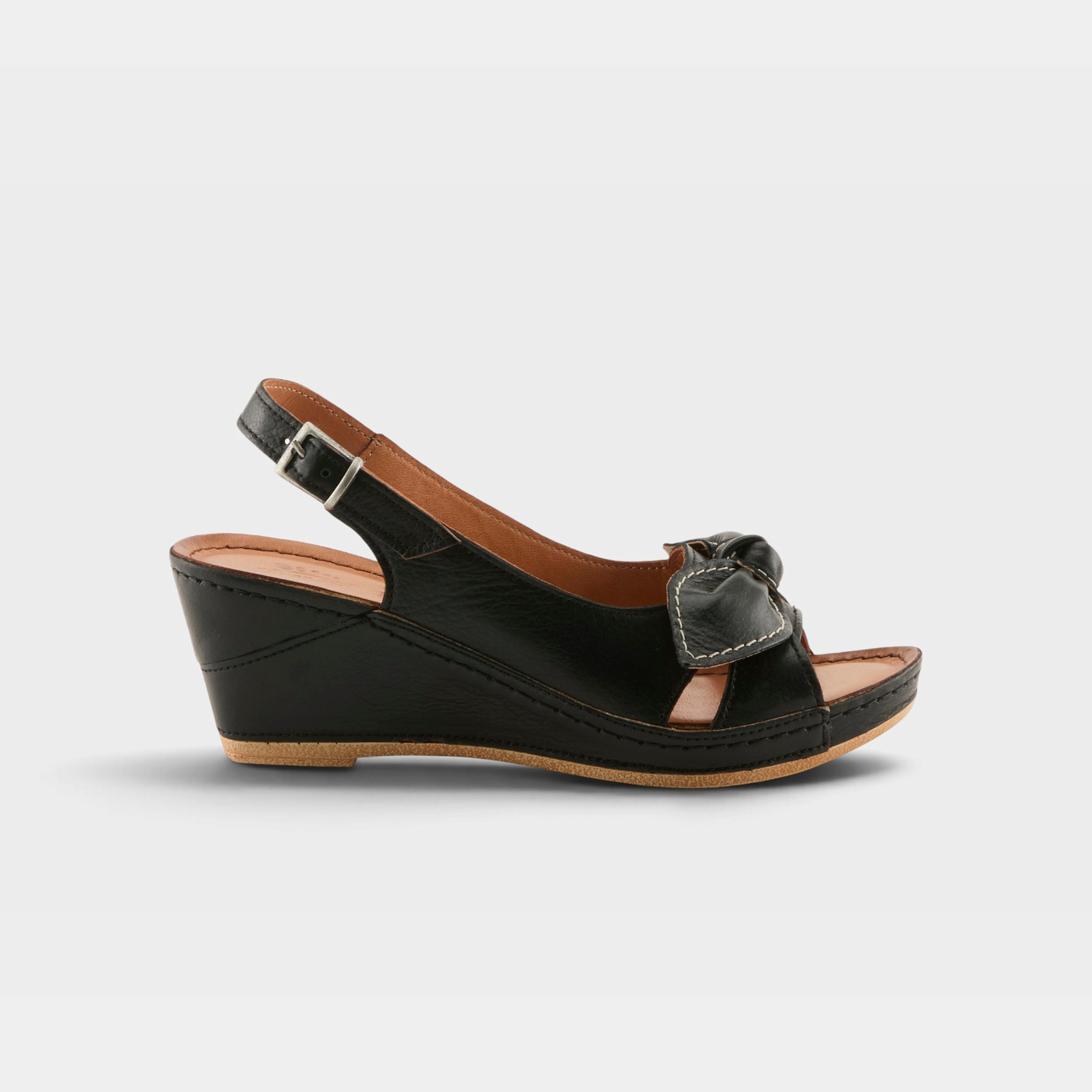 Spring Step Chassidy Black Sandal