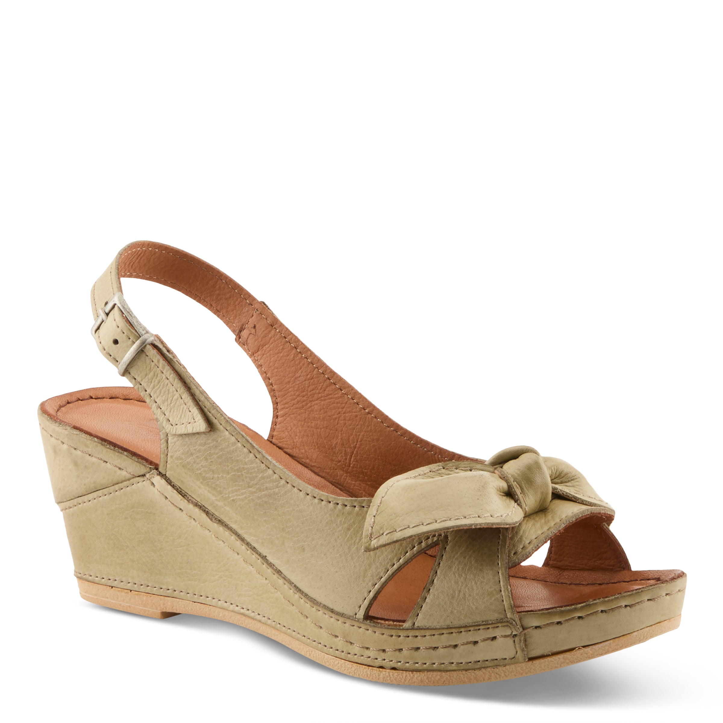 Women's Chassidy Leather Wedge Summer Sandals - Spring Step Shoes