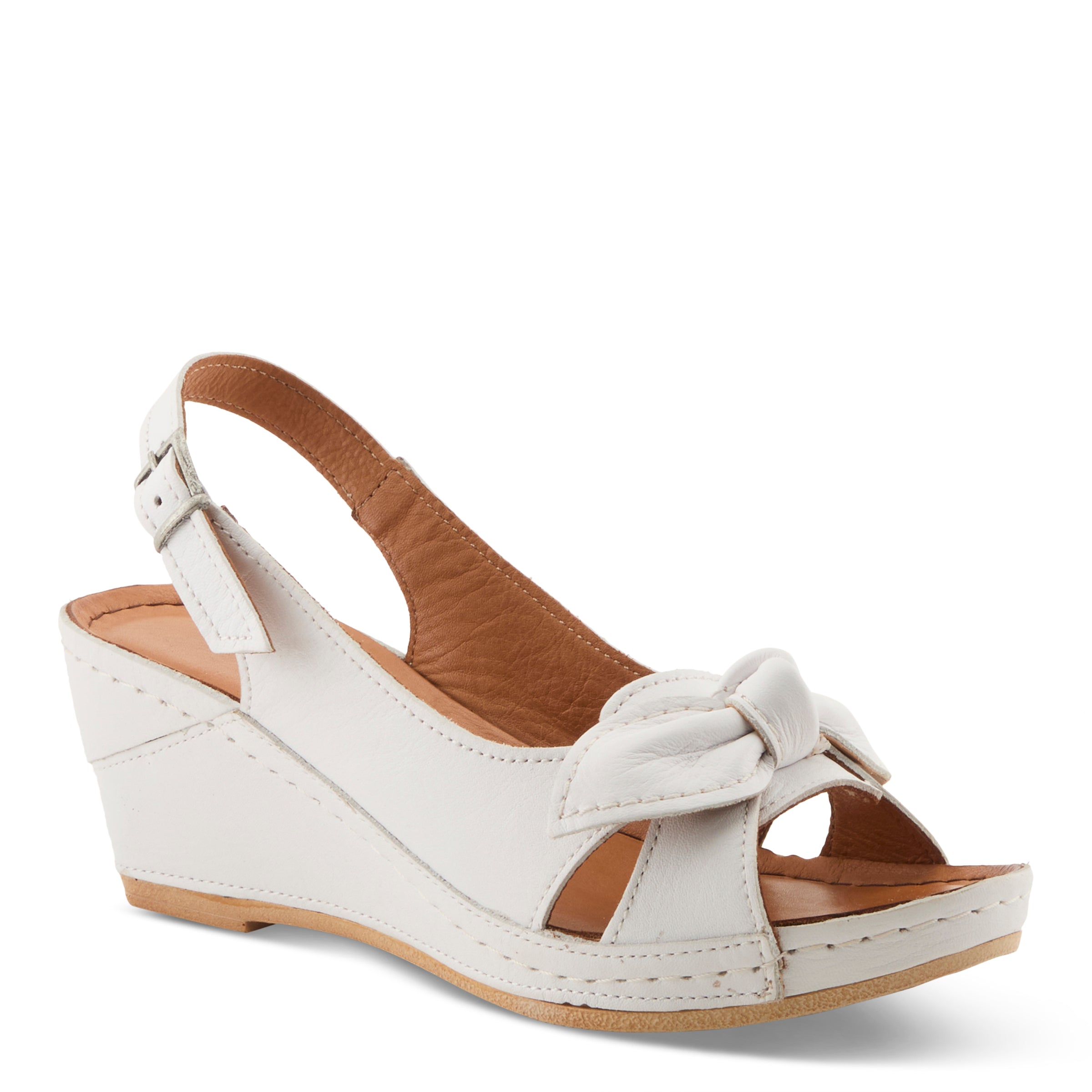 ベティYS Women's Chassidy Leather Wedge Summer Sandals - Spring Step Shoes