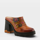 L'Artiste CHEMISTRY SHOES in CAMEL MULTI, front view