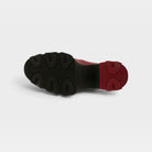 L'Artiste Chemistry shoes in Dark Red Multi, outsole view