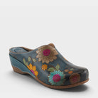 L'Artiste CHIENTI CLOGS in NAVY MULTI, front view