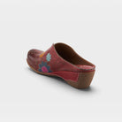 L'Artiste Chienti clogs in Red Multi, alternate angle view