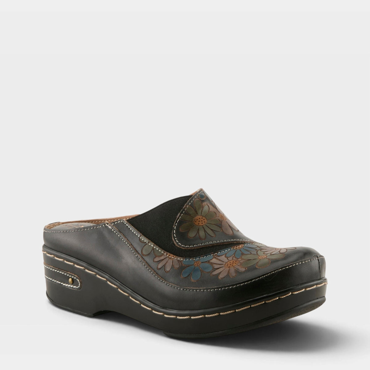 L'Artiste CHINO-DAZIS SHOES in BLACK MULTI, front view
