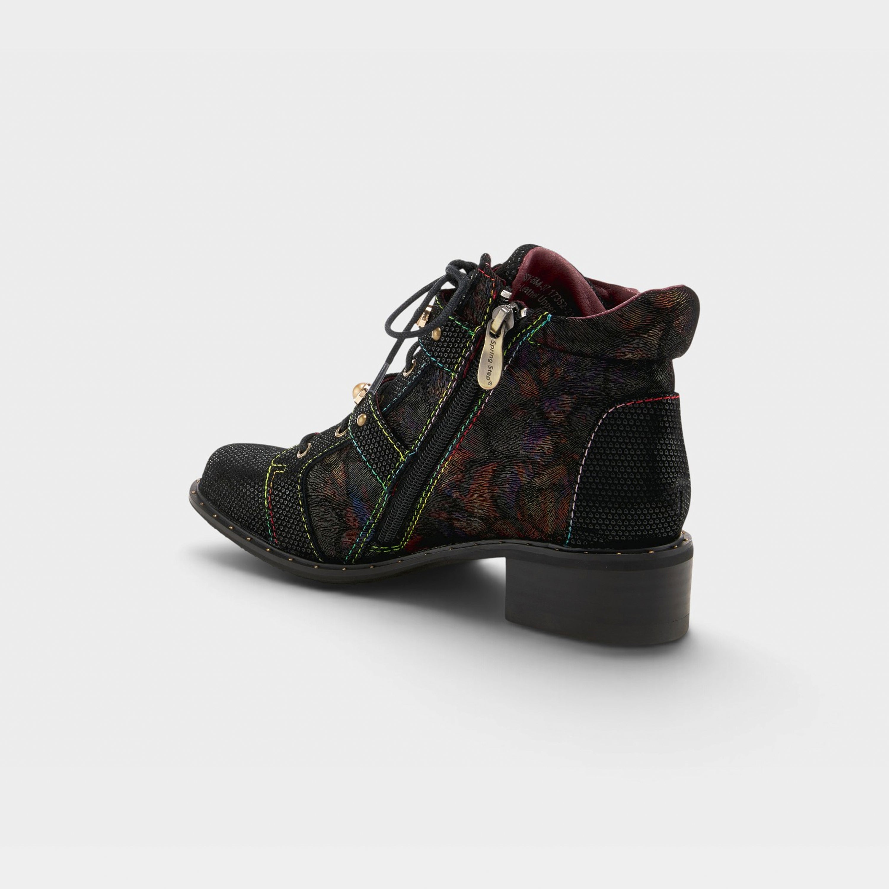 L'Artiste Chrissy booties in Black Multi, alternate angle view