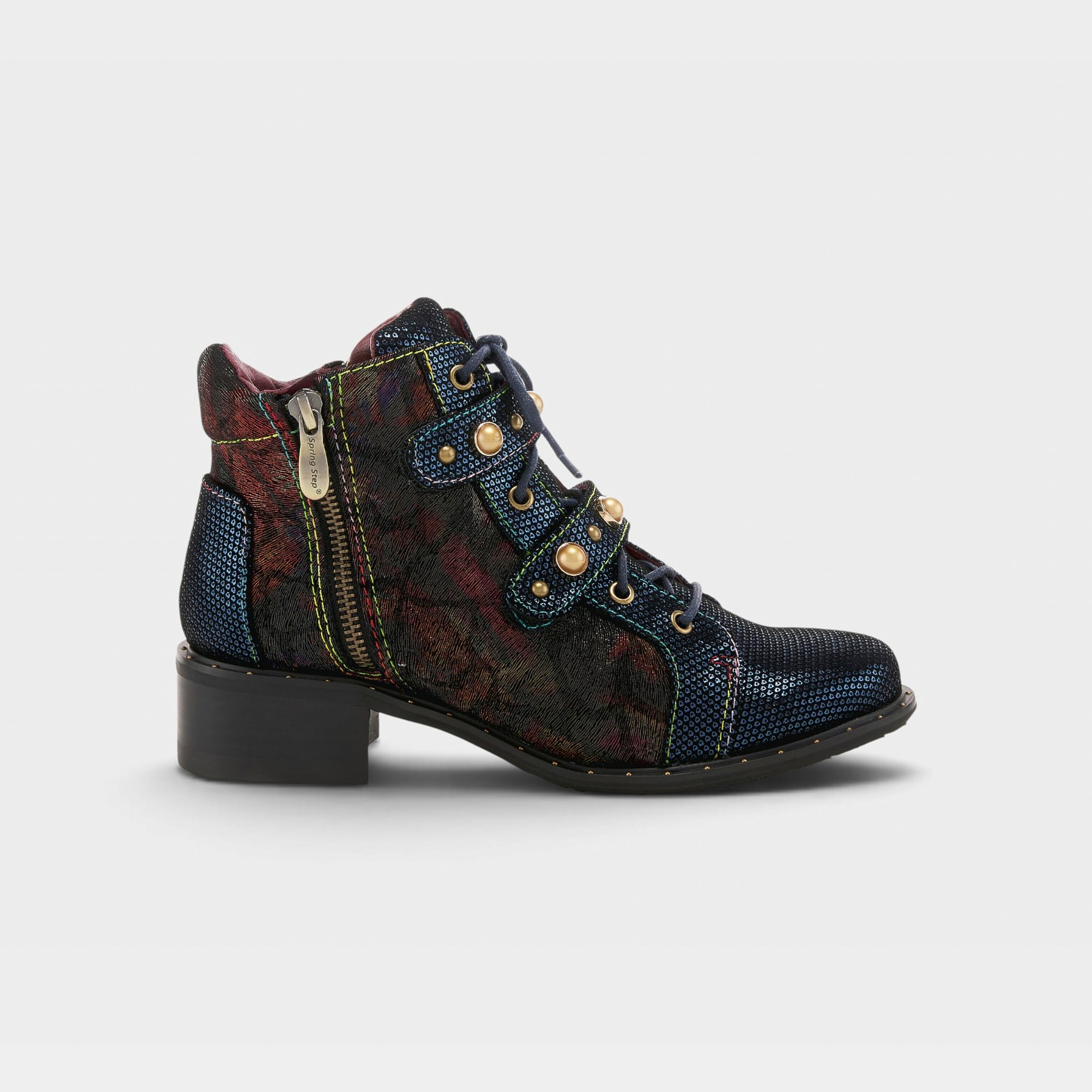 L'Artiste Chrissy booties in Navy Multi, hero view