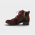 L'Artiste Chrissy booties in Red Multi, side view