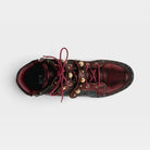 L'Artiste Chrissy booties in Red Multi, top view