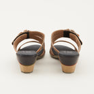 L'Artiste L'ARTISTE CLASSICAL SLIDE SANDALS sandal in red multi with handcrafted leather design