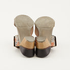 L'Artiste L'ARTISTE CLASSICAL SLIDE SANDALS sandal in red multi with handcrafted leather design