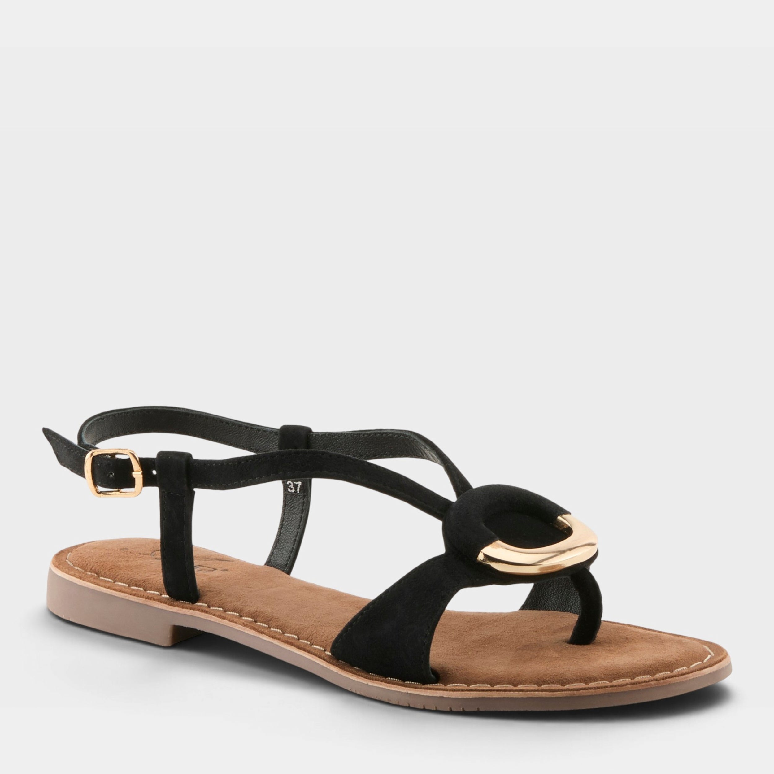 Azura Classylady Black Suede Sandal