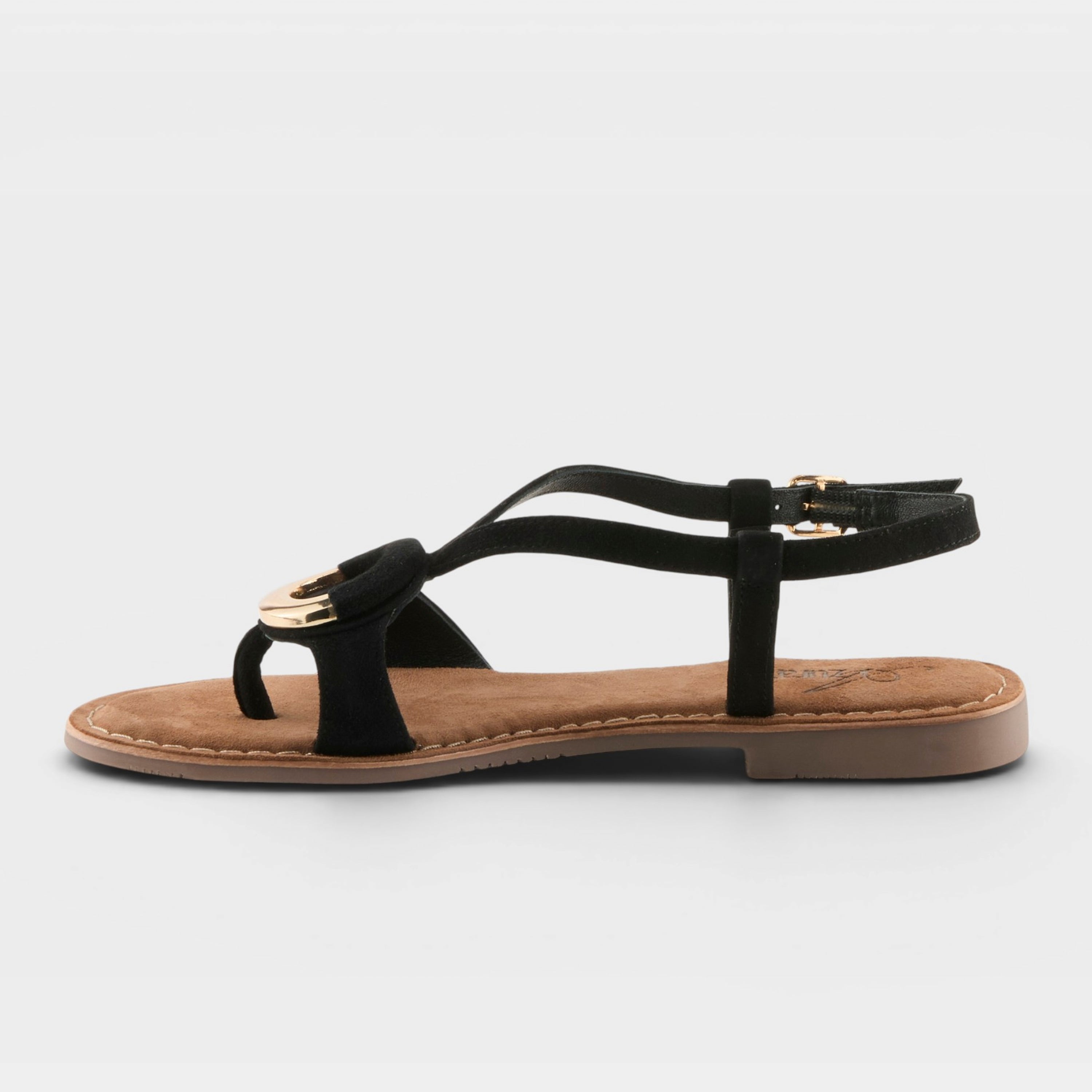Azura Classylady Black Suede Sandal