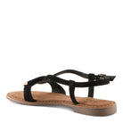 Azura Classylady women's sandal in black suede with suede upper and buckle detail