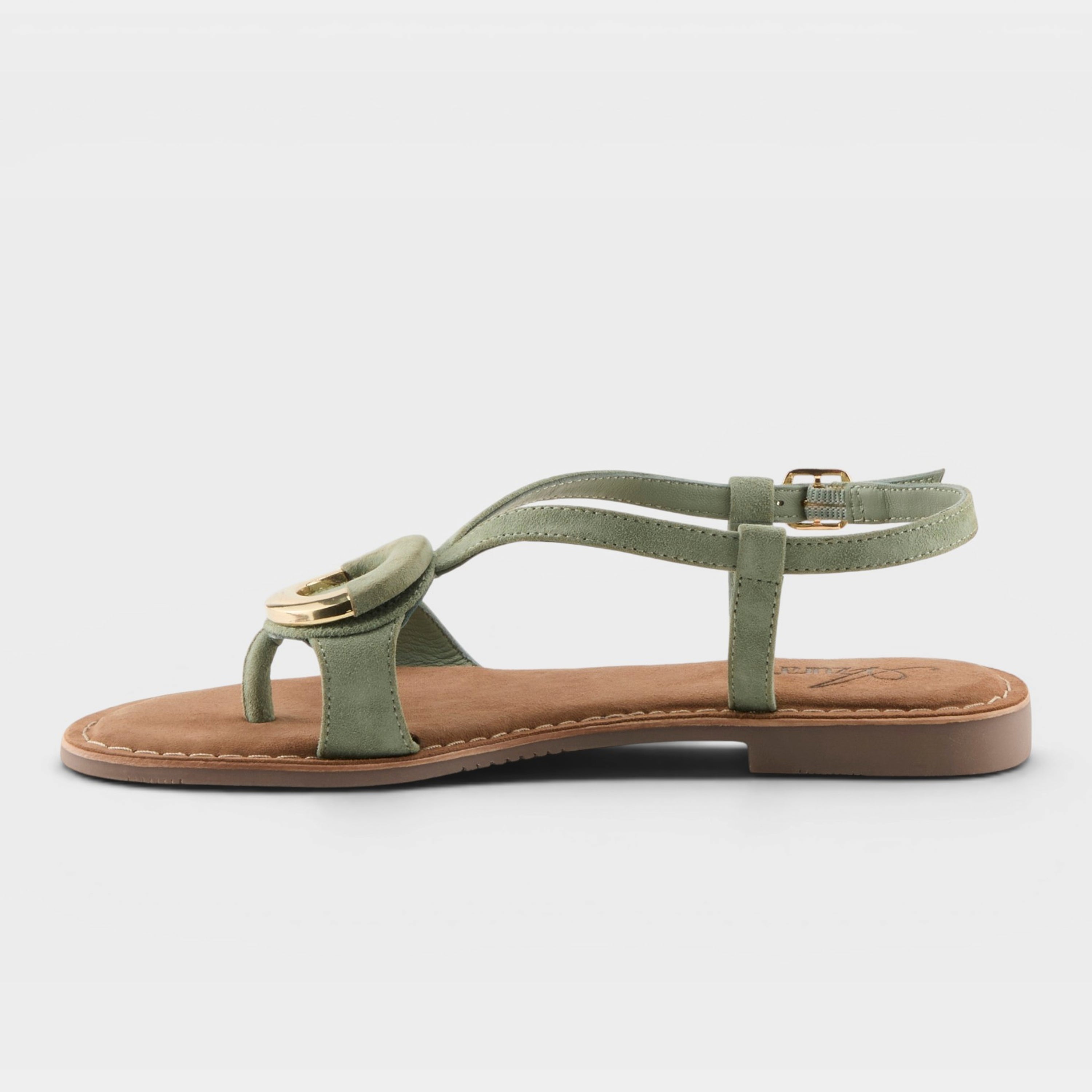 Azura Classylady Mint Green Suede Sandal