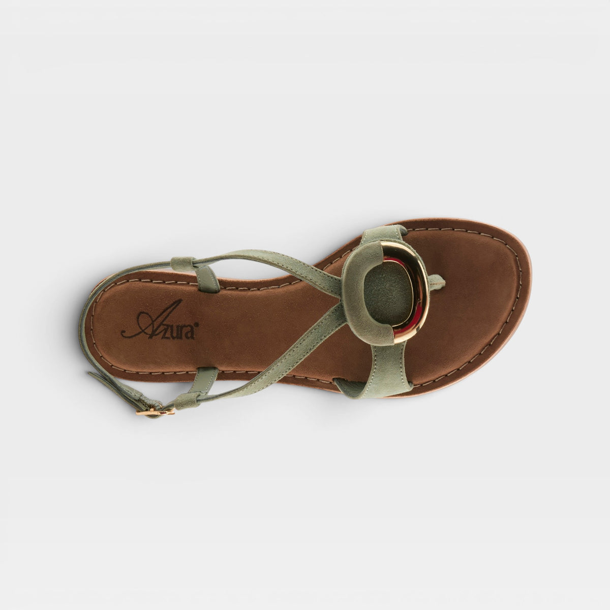 Azura Classylady Mint Green Suede Sandal