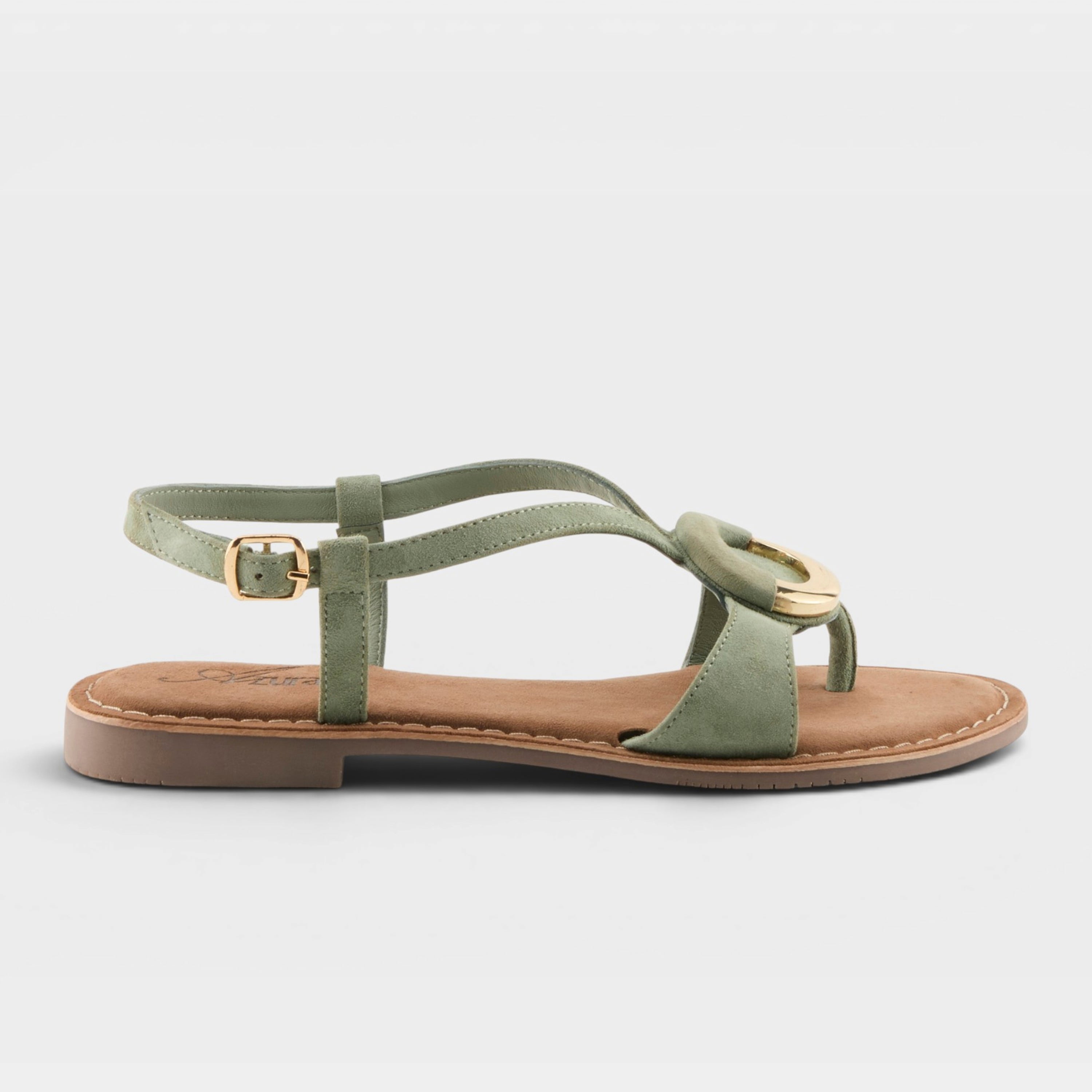 Azura Classylady Mint Green Suede Sandal