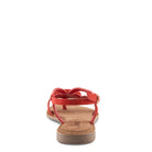 Azura Classylady women's sandal in red suede with suede upper and buckle detail