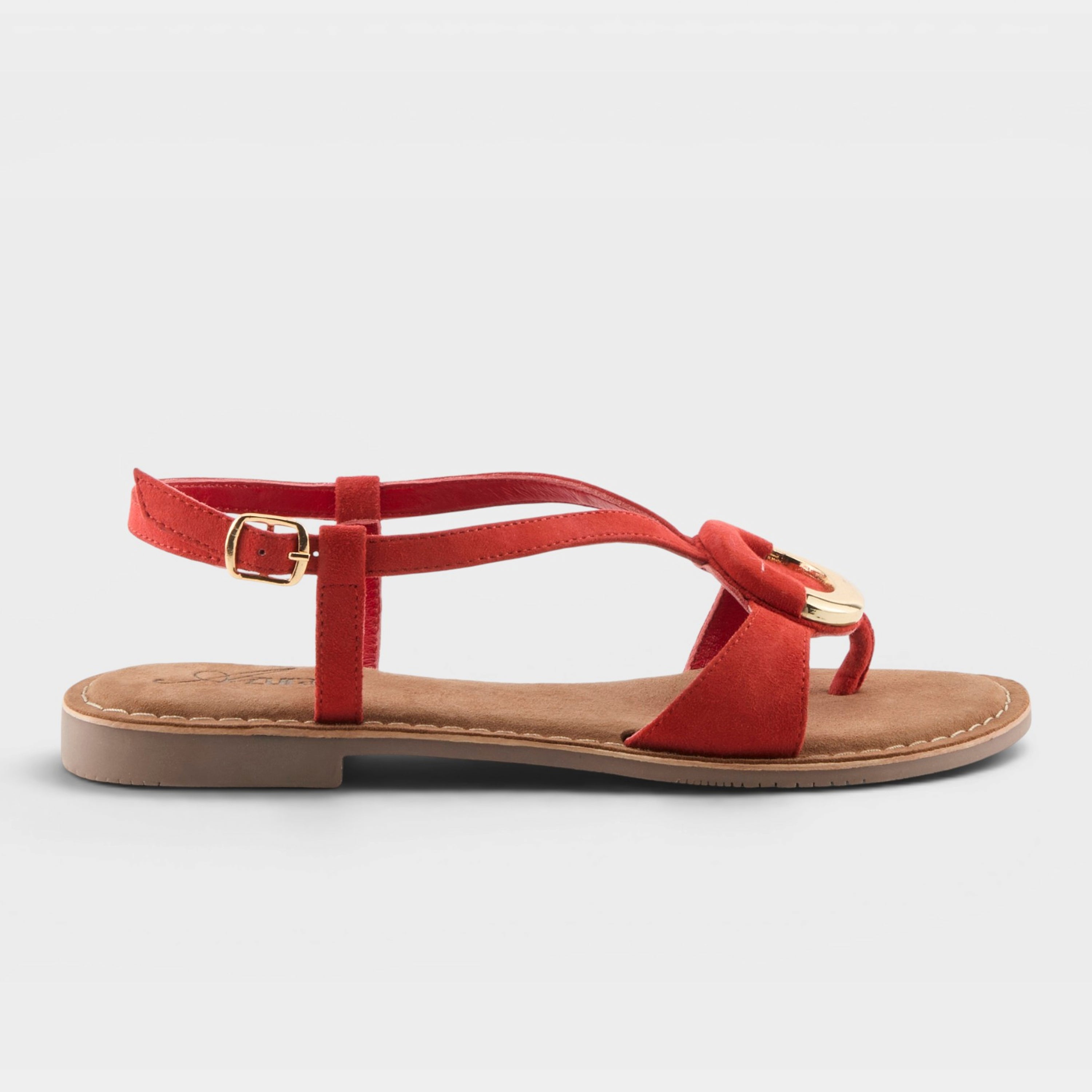 Azura Classylady Red Suede Sandal