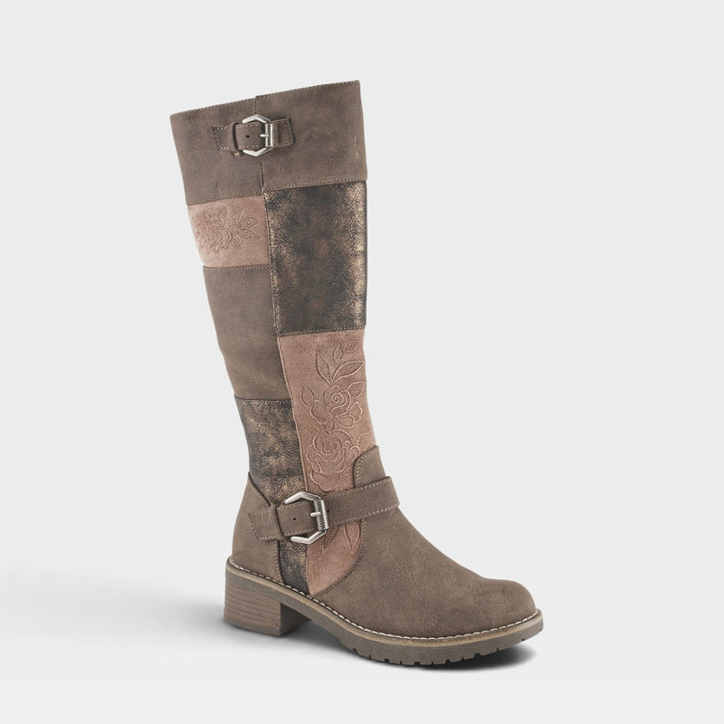 PATRIZIA COLLAGE TALL BOOTS