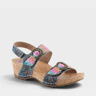 L'Artiste COLOMECOOL SANDALS in BLACK MULTI, front view