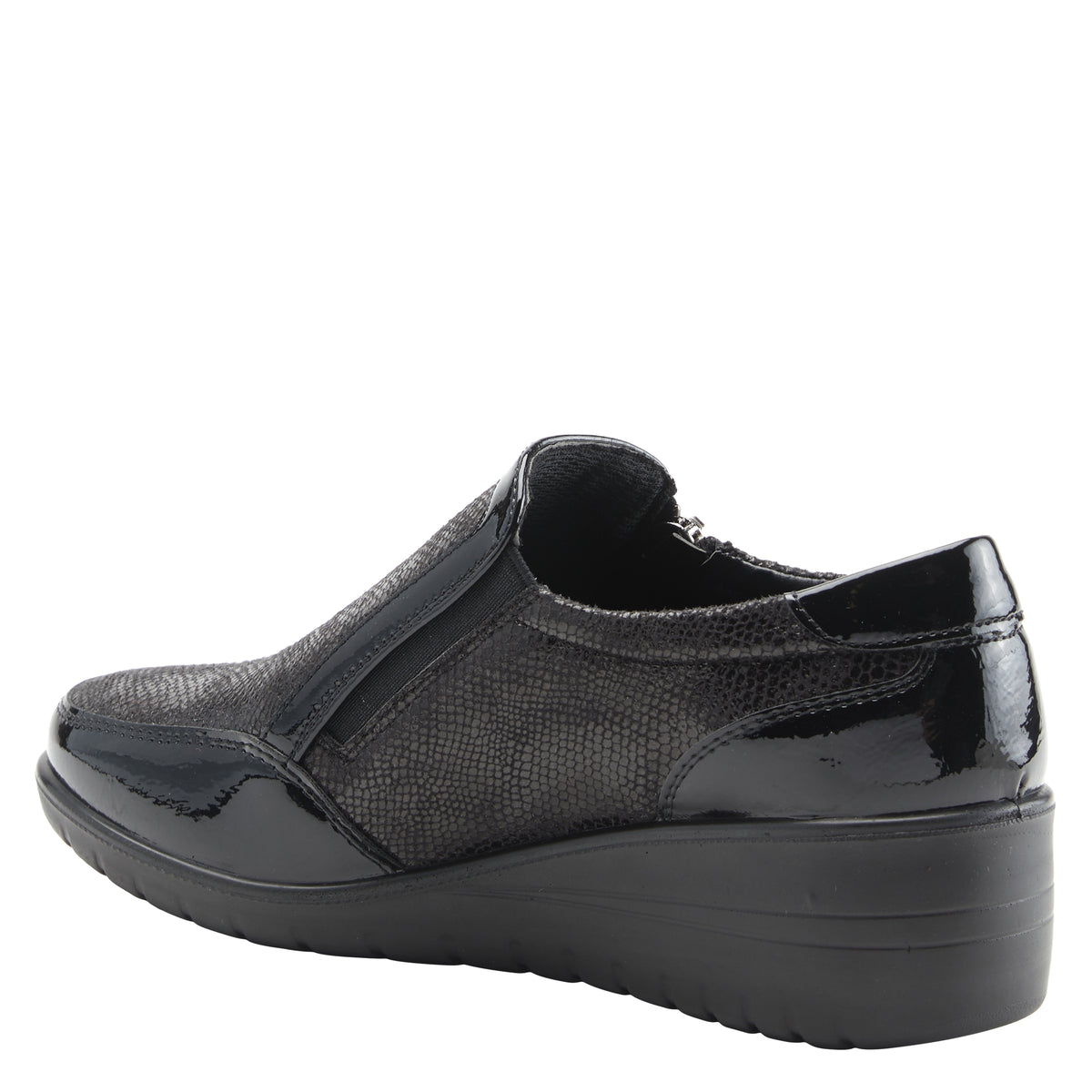 Flexus FLEXUS CONCHA SLIP-ON SHOES comfort shoe in black with flexible sole