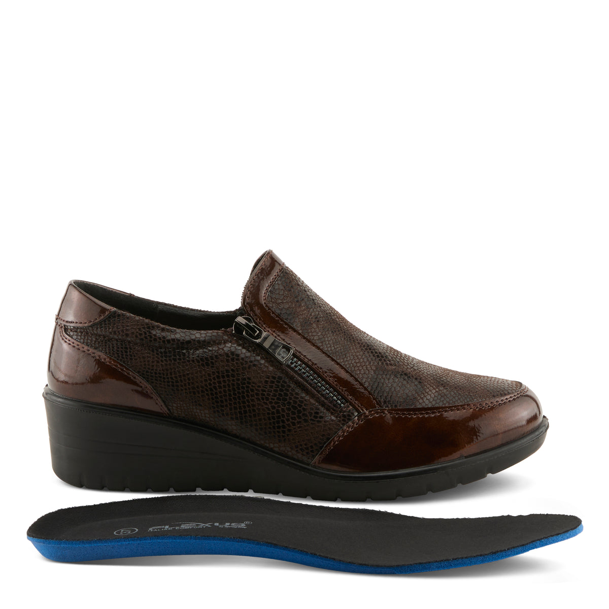 Flexus FLEXUS CONCHA SLIP-ON SHOES comfort shoe in brown with flexible sole