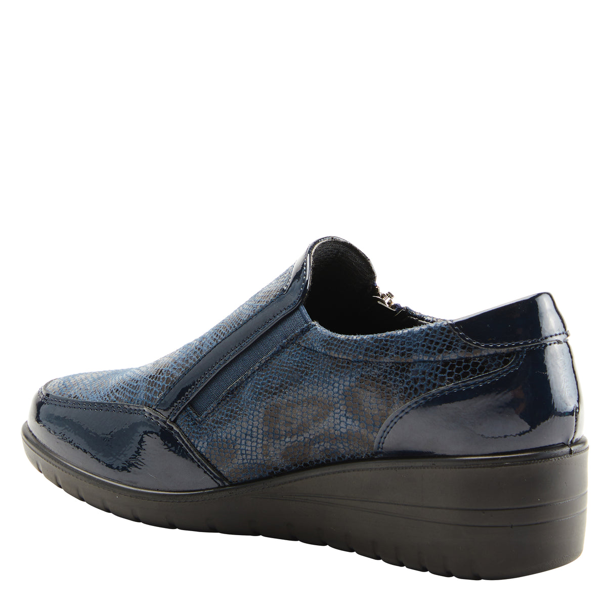 Flexus FLEXUS CONCHA SLIP-ON SHOES comfort shoe in navy with flexible sole