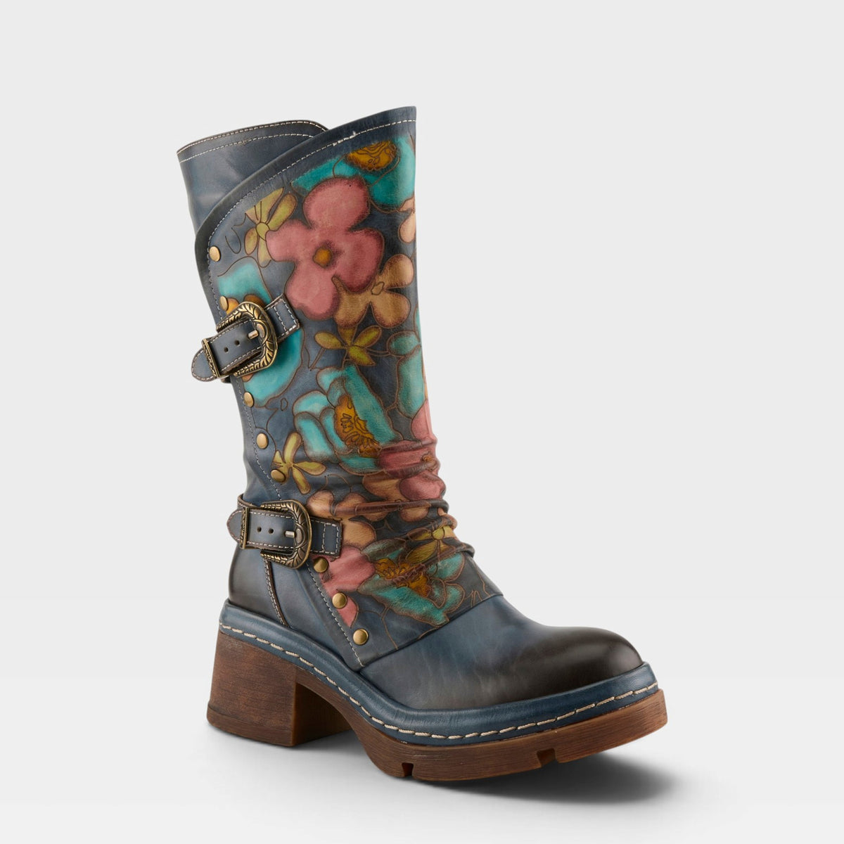 L'Artiste COOLVIBES BOOTS in BLUE MULTI, front view