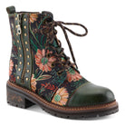 L'Artiste L'ARTISTE CORDEA BOOTS boot in green multi with handcrafted leather design
