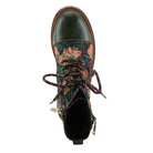 L'Artiste L'ARTISTE CORDEA BOOTS boot in green multi with handcrafted leather design