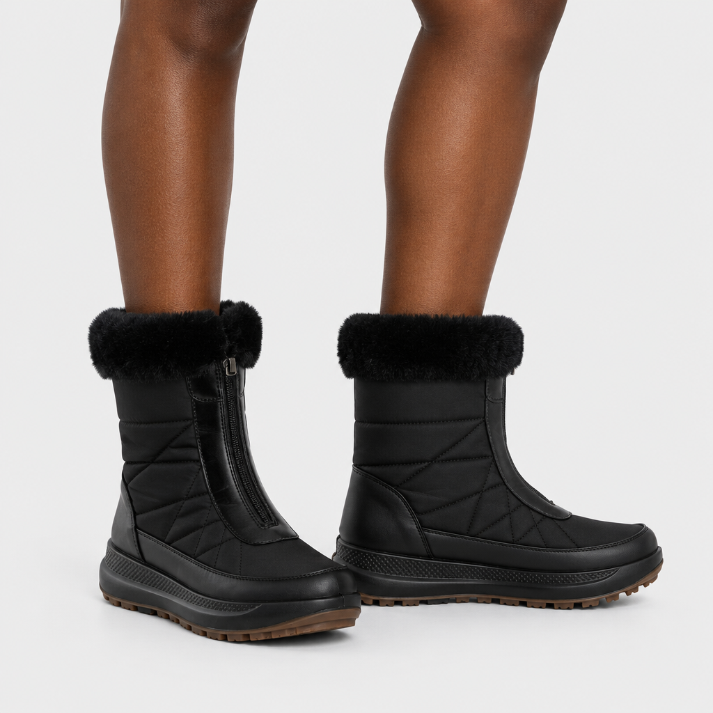 Flexus Corinia Black Boot - on-foot view