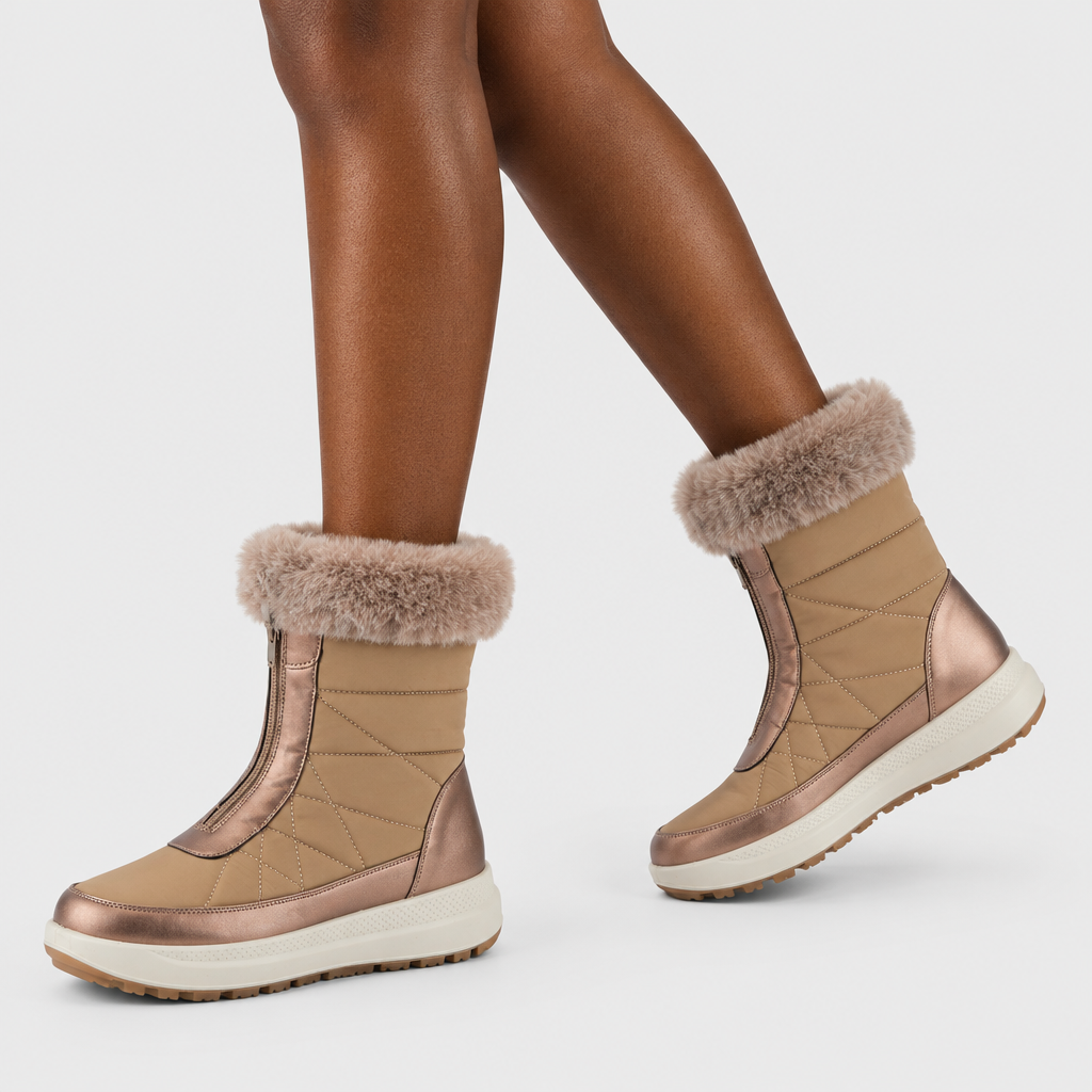 Flexus Corinia Bronze Boot - on-foot view