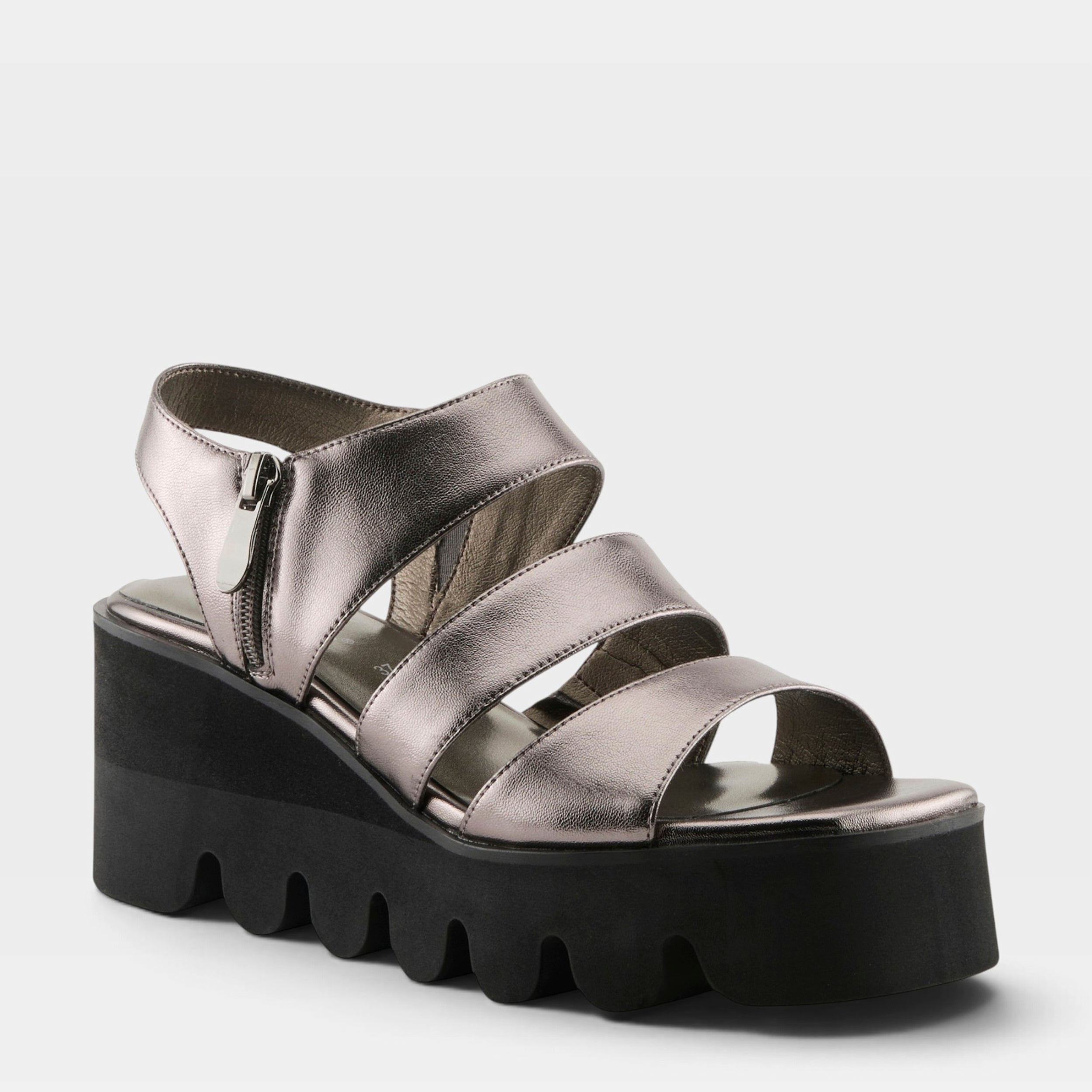 Azura Corrigate Pewter Sandal