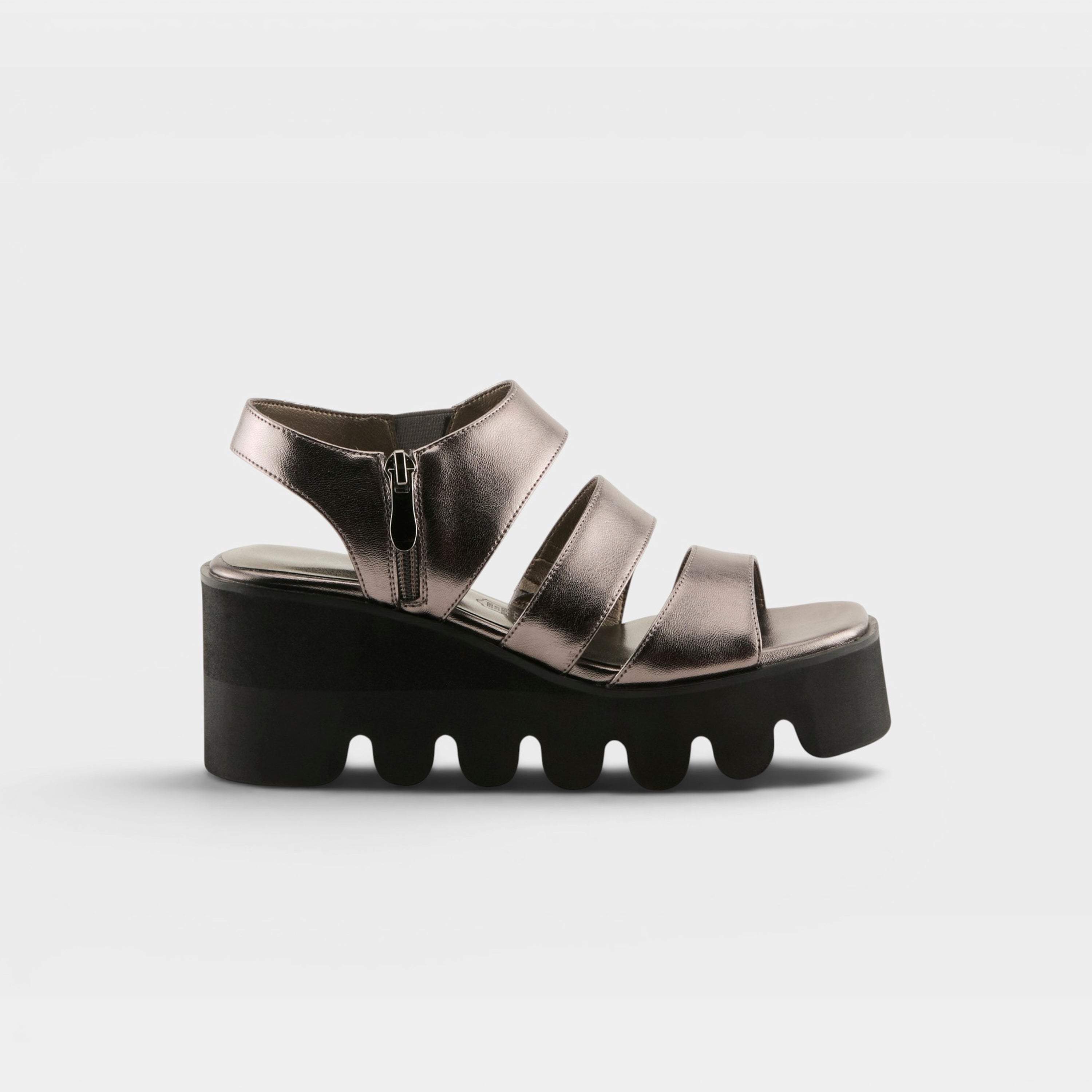 Azura Corrigate Pewter Sandal