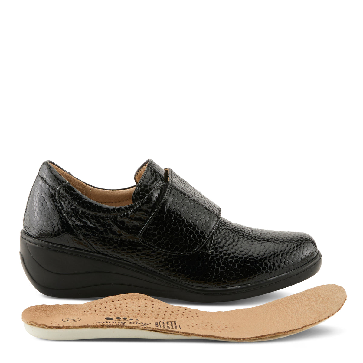 Spring Step SPRING STEP CORVO SHOES shoe in black patent with comfortable everyday design