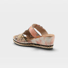 L'Artiste Coverup sandals in Peach, alternate angle view