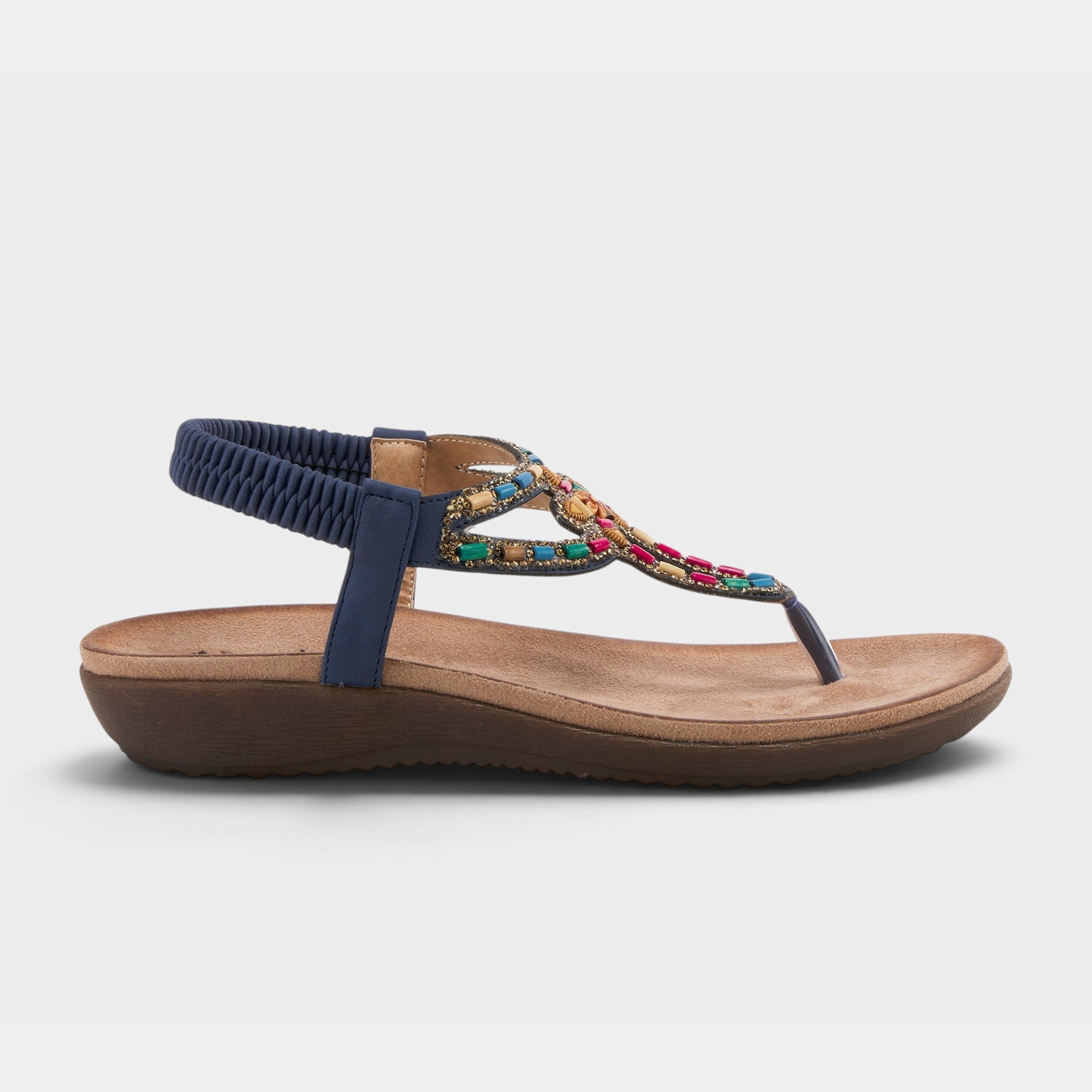 Patrizia Crema Navy Sandal