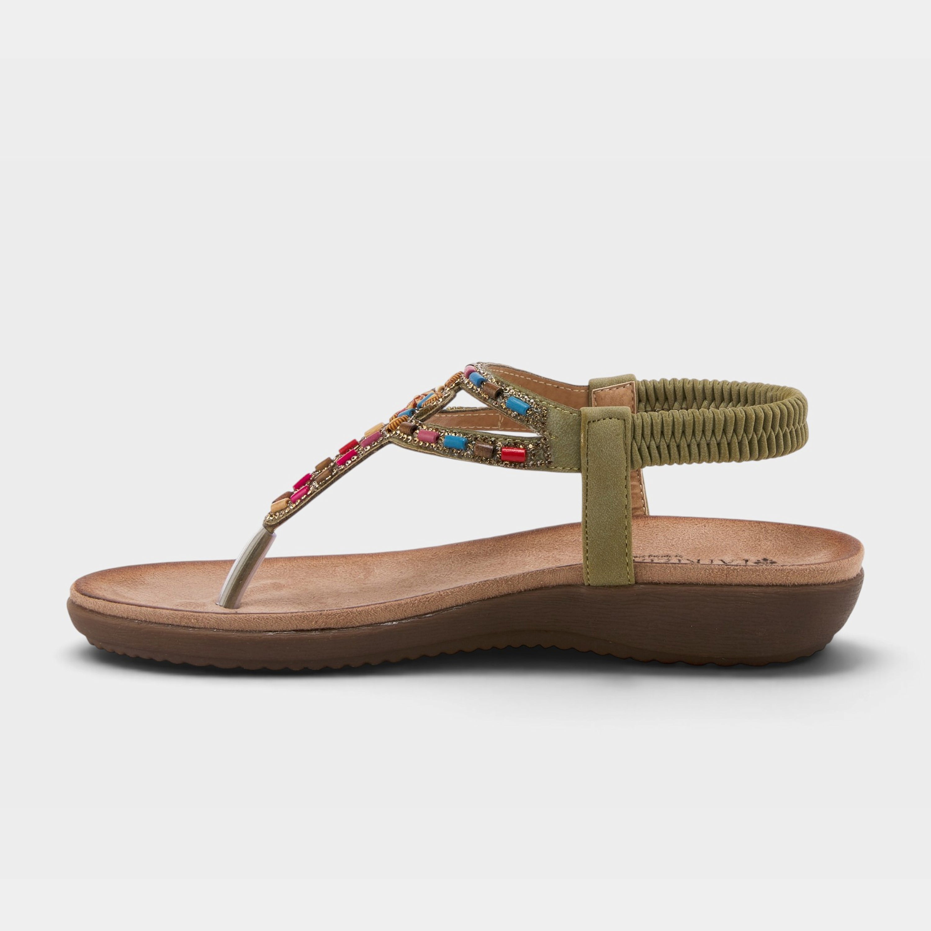 Patrizia Crema Olive Green Sandal