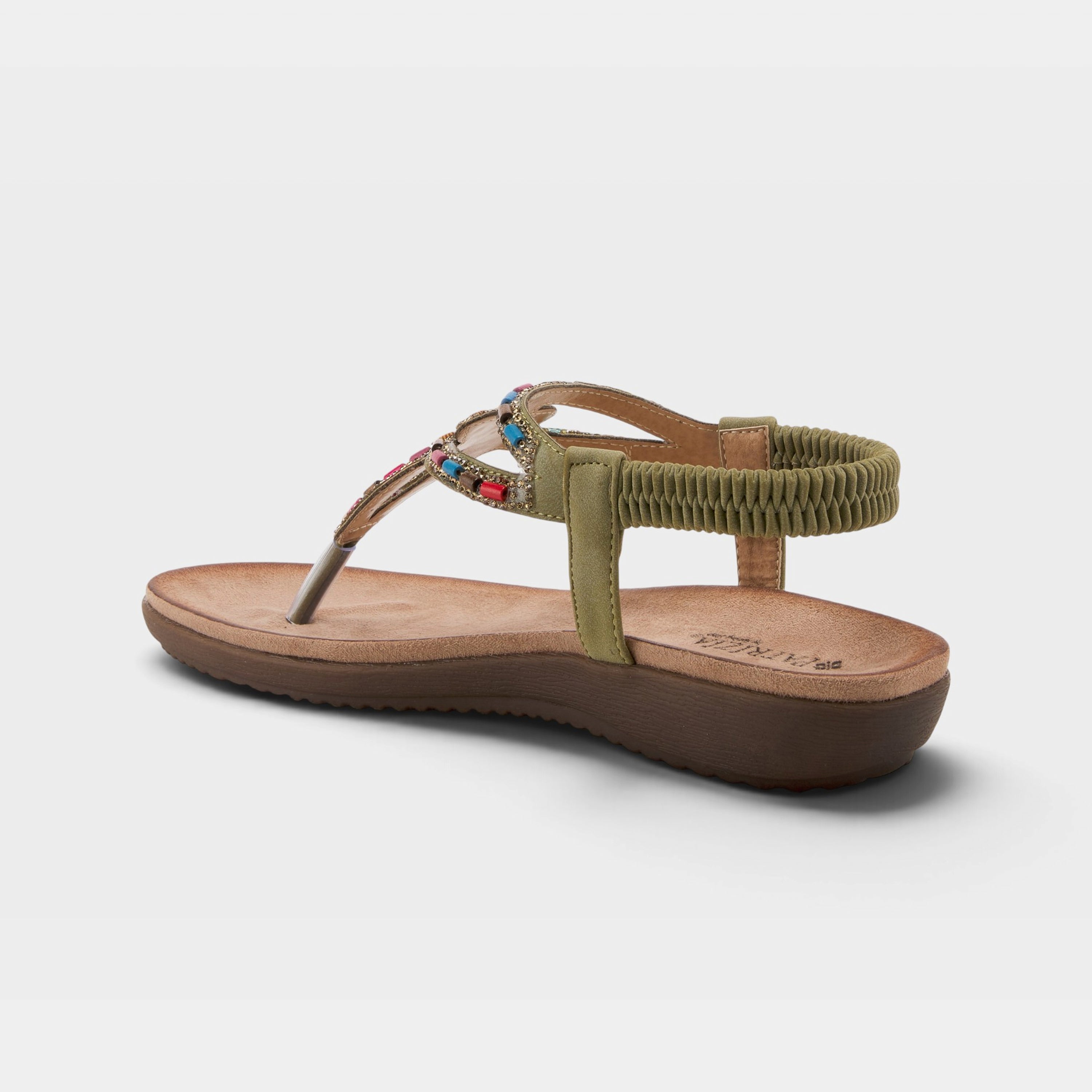 Patrizia Crema Olive Green Sandal