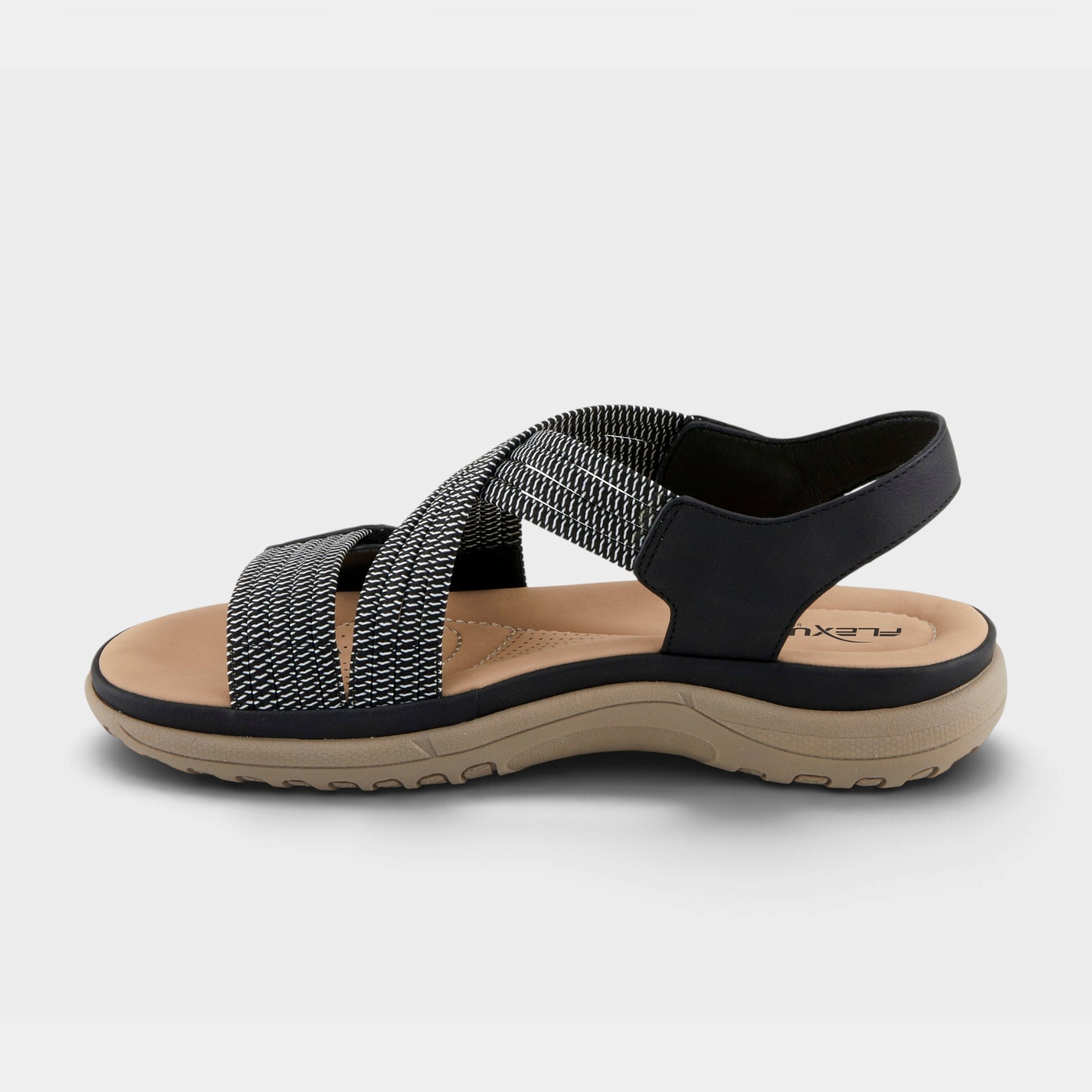 Flexus Crossbeam Black Sandal