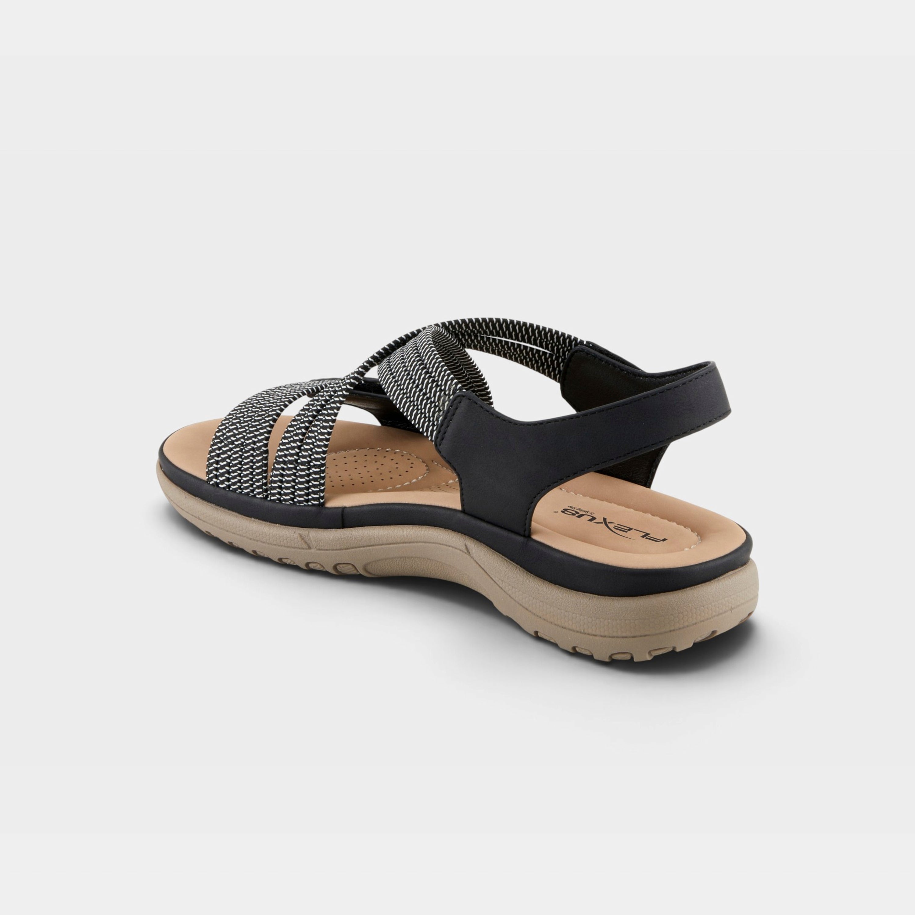 Flexus Crossbeam Black Sandal