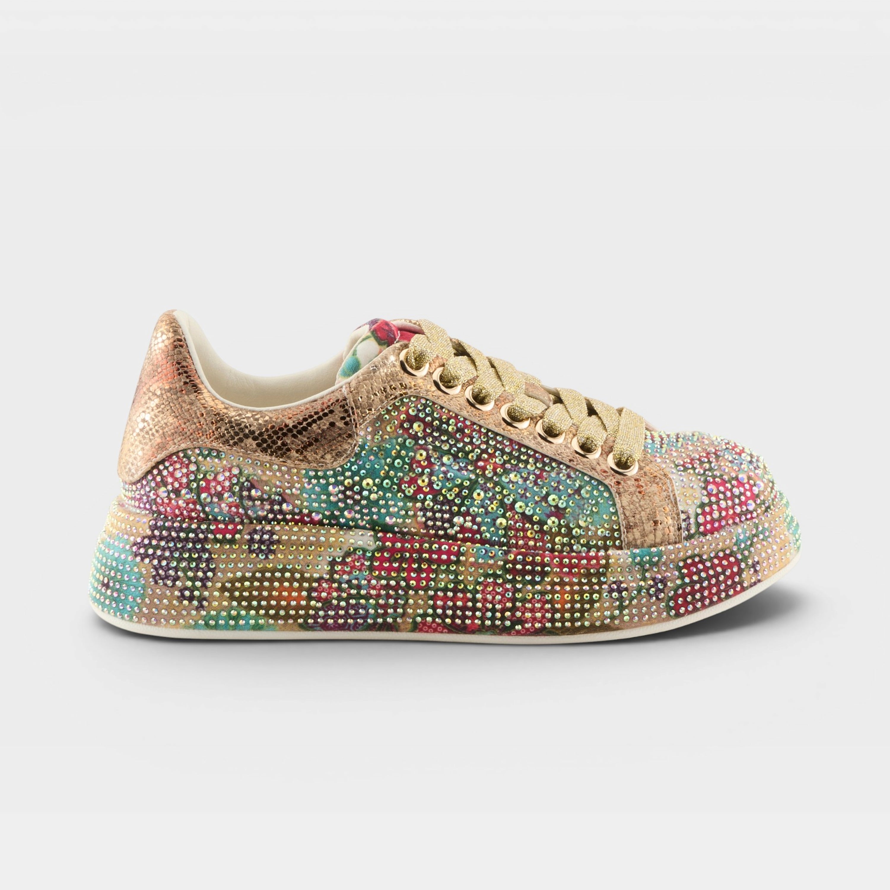 Azura Crystalushus Gold Multi Shoe