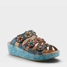 L'Artiste CUDDLECAKE SANDALS in NAVY MULTI, front view