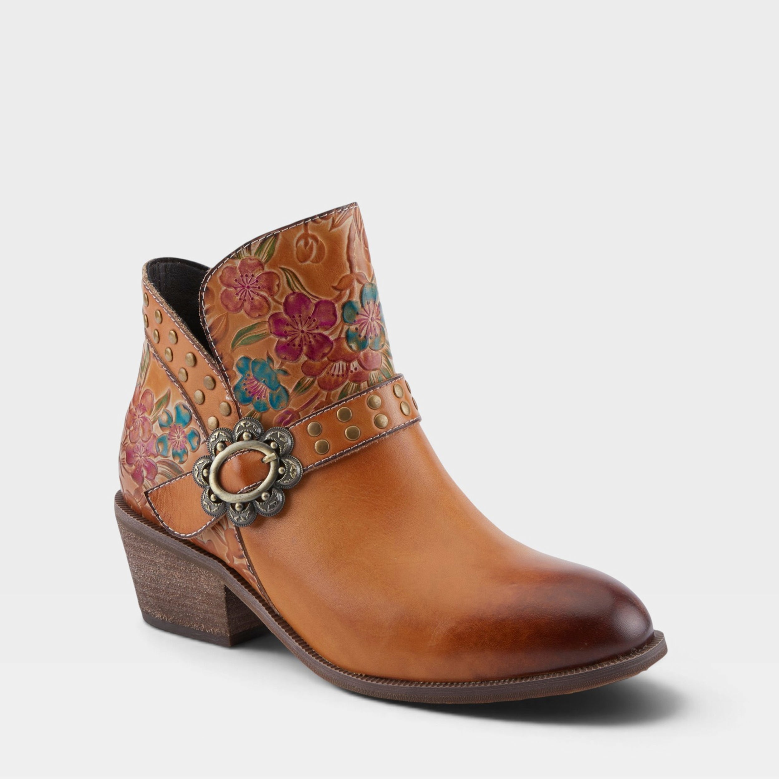 L'Artiste DAINTYLADY BOOTS in CAMEL MULTI, front view