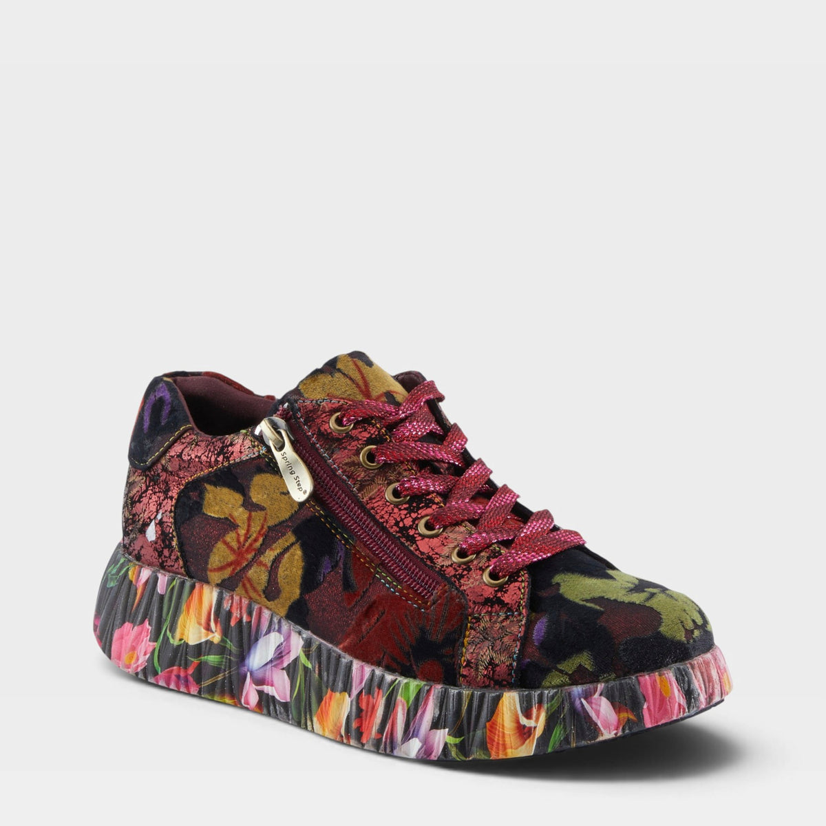 L'Artiste DALLYN SNEAKERS in BORDEAUX MULTI, front view