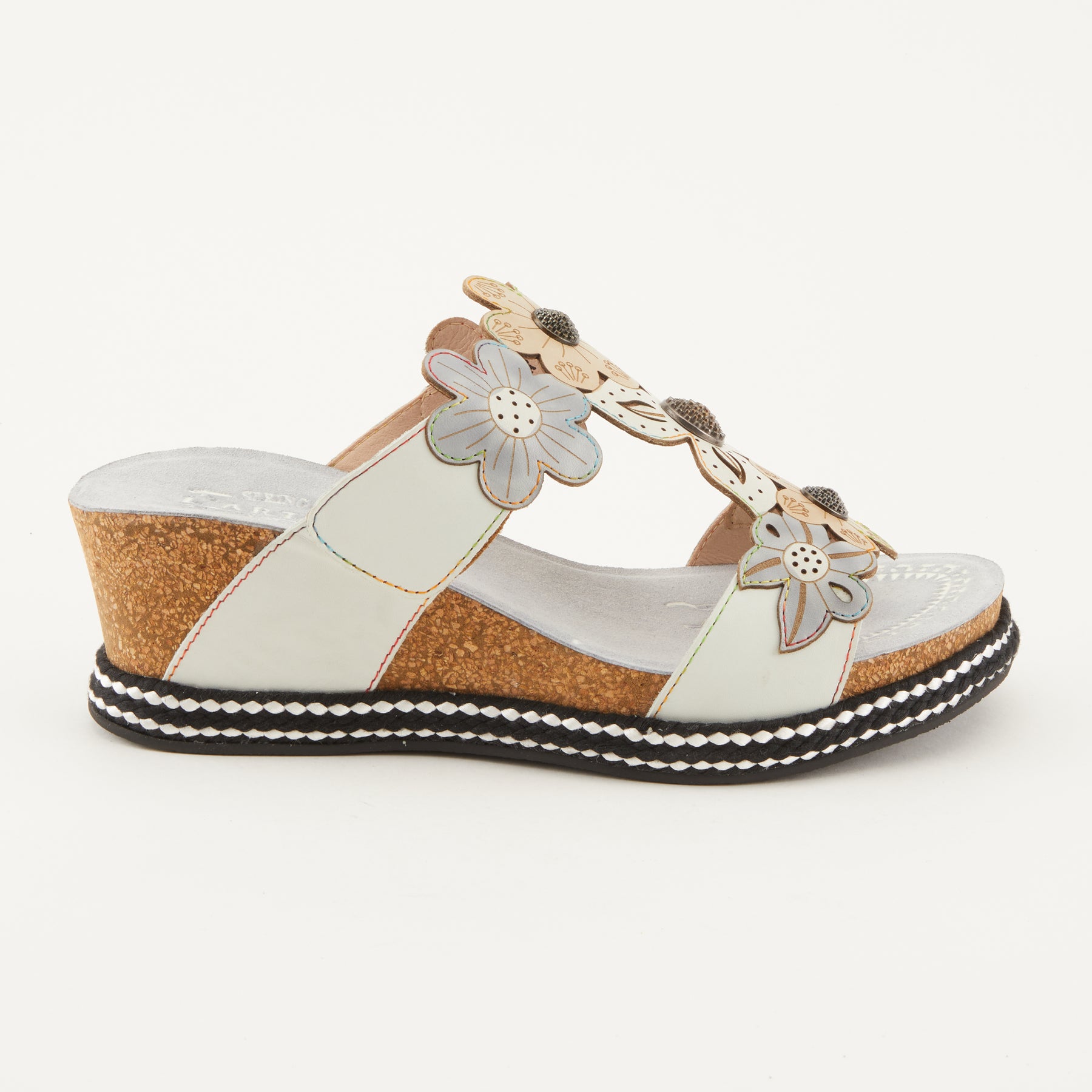 Multi-colored L'artiste Damour Slide Sandals — Spring Step Shoes