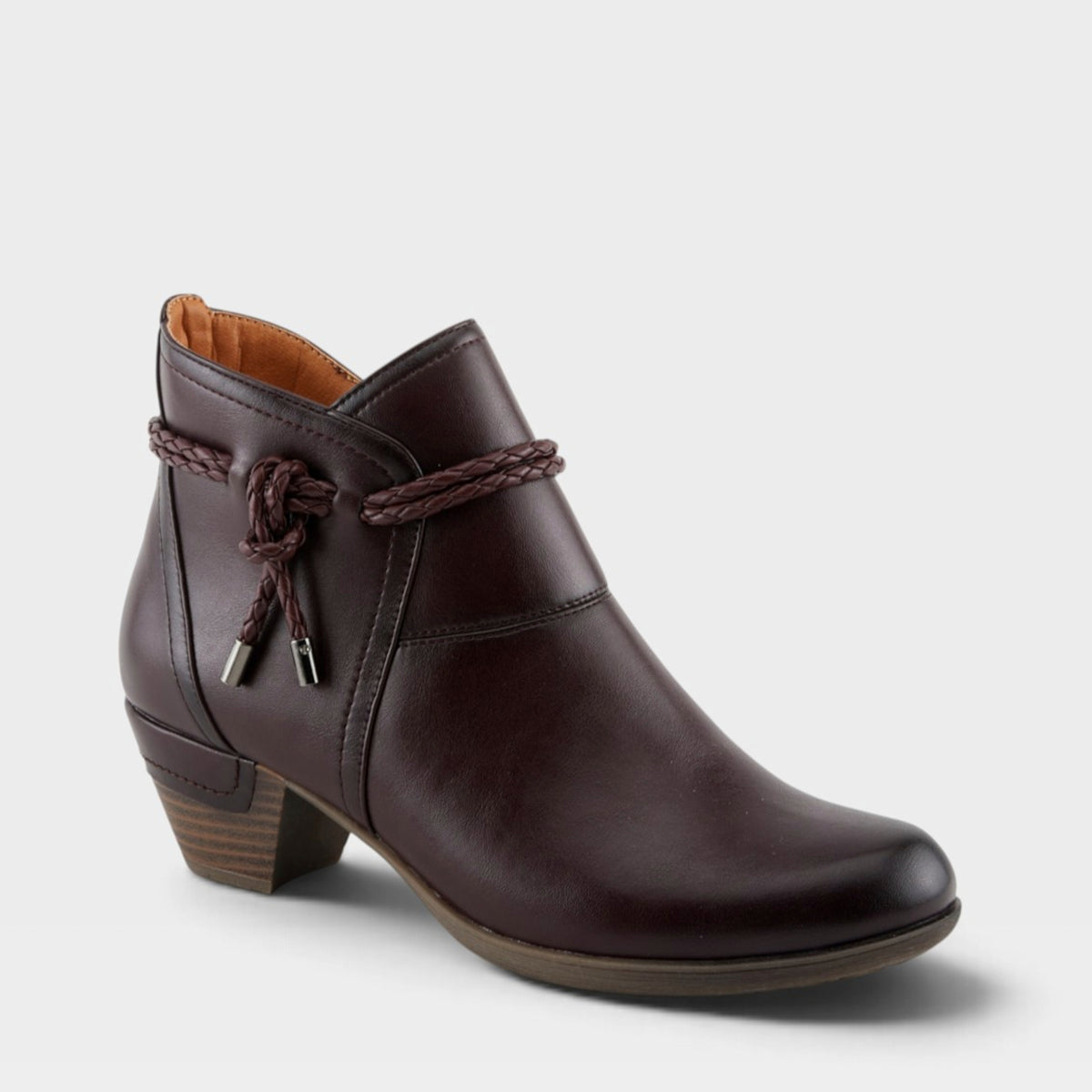 Patrizia Dandre Boots in Bordeaux, front view