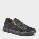 L'Artiste DANLI-CHEETA SNEAKERS in NAVY MULTI, front view