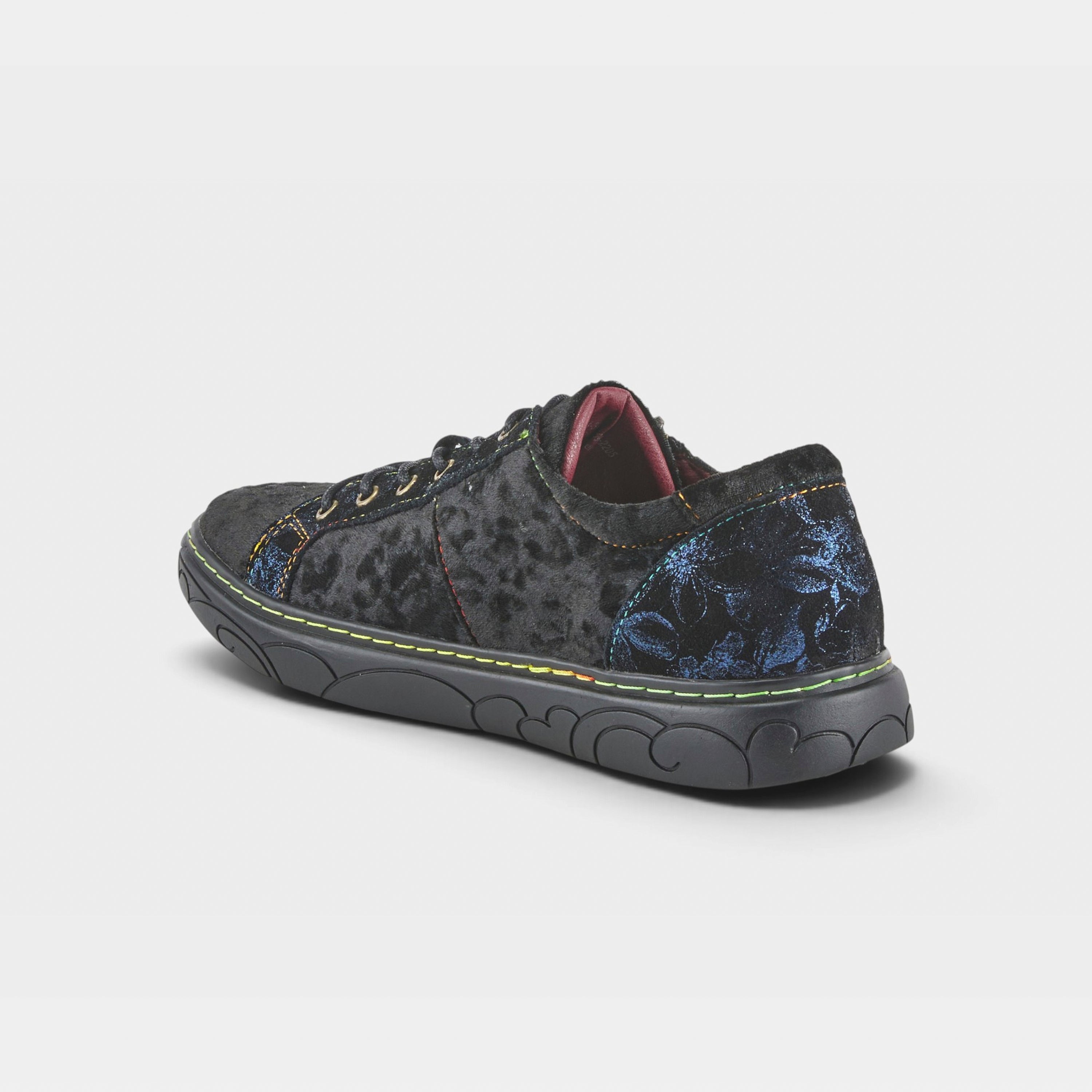 L'Artiste Danli-Cheeta sneakers in Navy Multi, alternate angle view